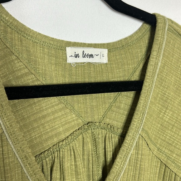 Green Babydoll Short Sleeve Top - Picture 4 of 7